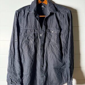 Rock & Republic Workshirt Button Up Gray Size L